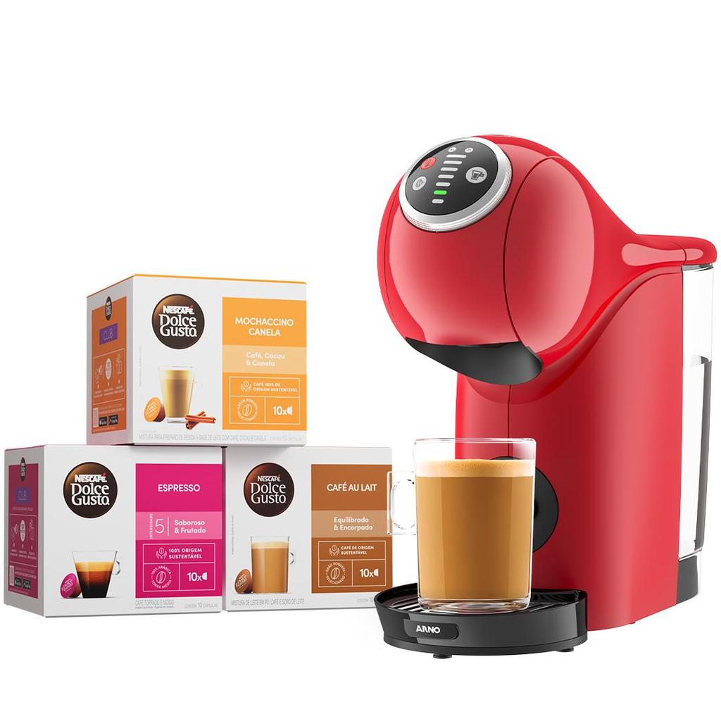 Kit Cafeteira Dolce Gusto Genio S Plus Vermelha 30 cápsulas — Eletroportáteis