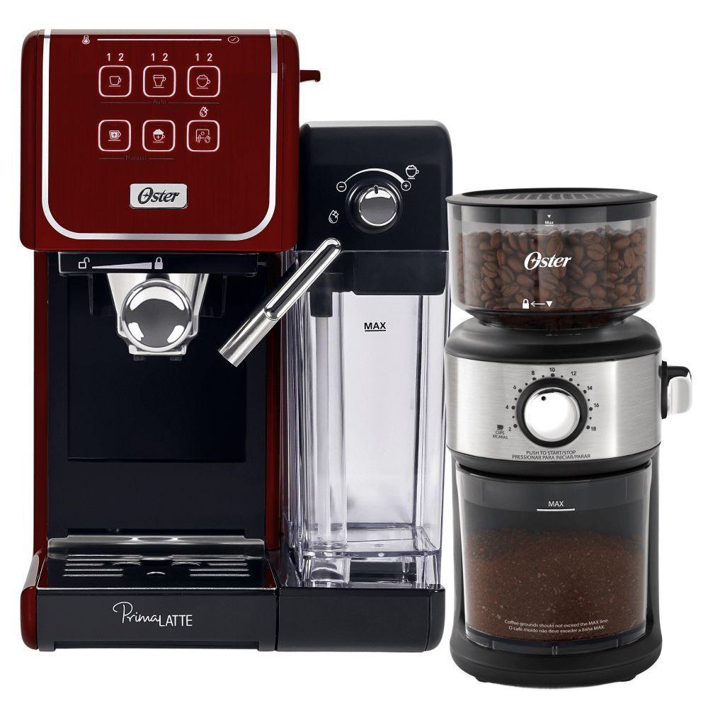Kit Cafeteira Espresso Oster Primalatte Touch Precision 18 Xícaras — Eletroportáteis