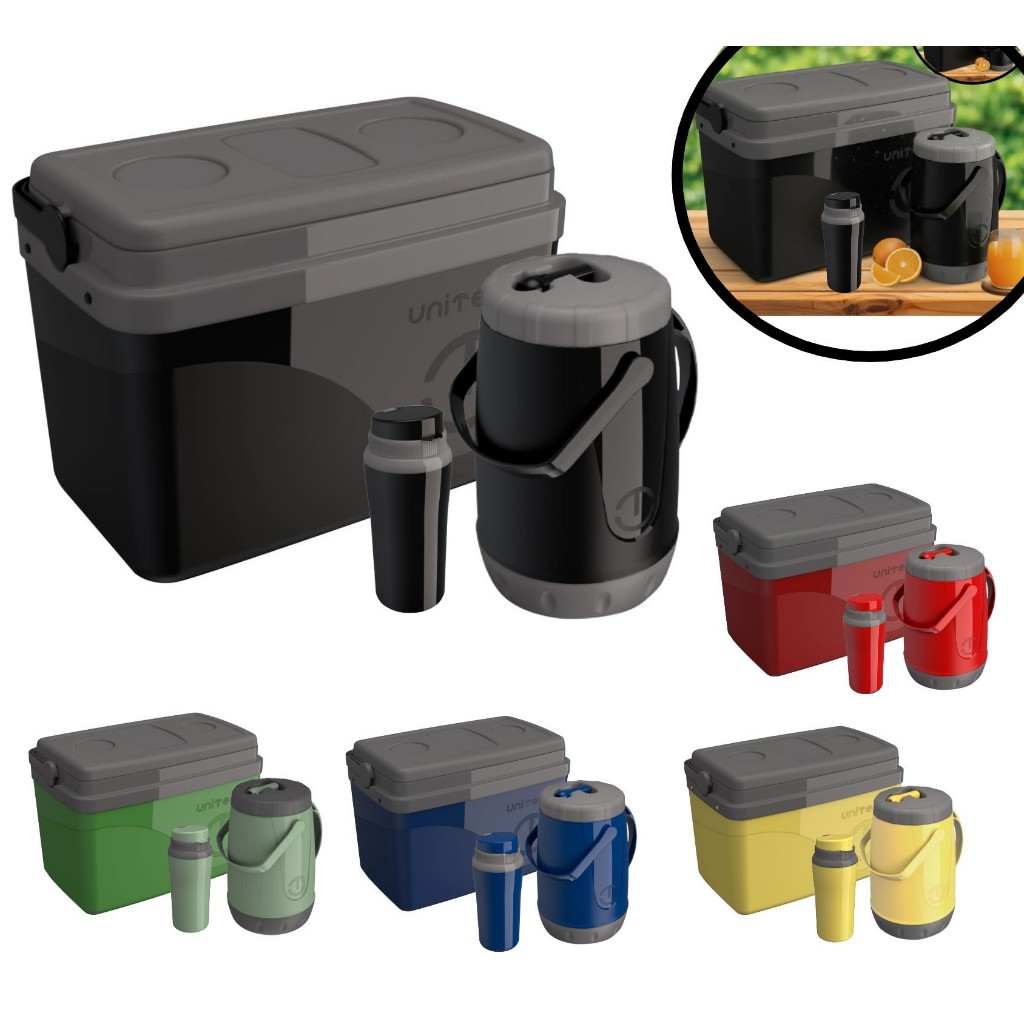 Kit Caixa Cooler 15l Jarra 2,5l E Copo Térmico 650ml Unitermi