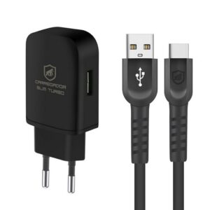 Kit Carregador turbo slim com Cabo Dual Shock Type C Tipo C Usb