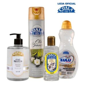 Kit Casa Limpa Coala Zulu Perfumes Chá Branco