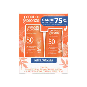 Kit Cenoura Bronze Protetor Solar 200ml+ Protetor Solar 110ML Fps 50