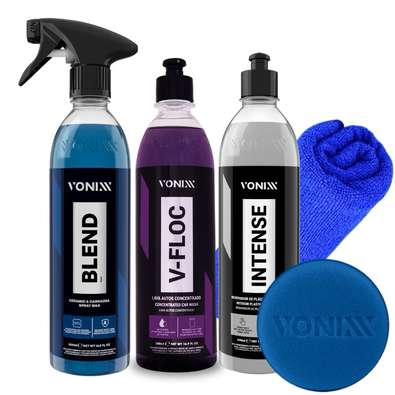 Kit Cera Blend Spray Shampoo V-floc Intense Revitalizador De Plastico — Cabelos