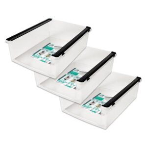 Kit Cesto Organizador Plástico Multiuso Empilhável 3 Unidades Ordene