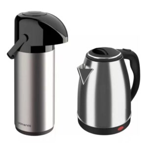 Kit Chaleira Jarra Elétrica 1,8L+ Garrafa Térmica 1L Verona
