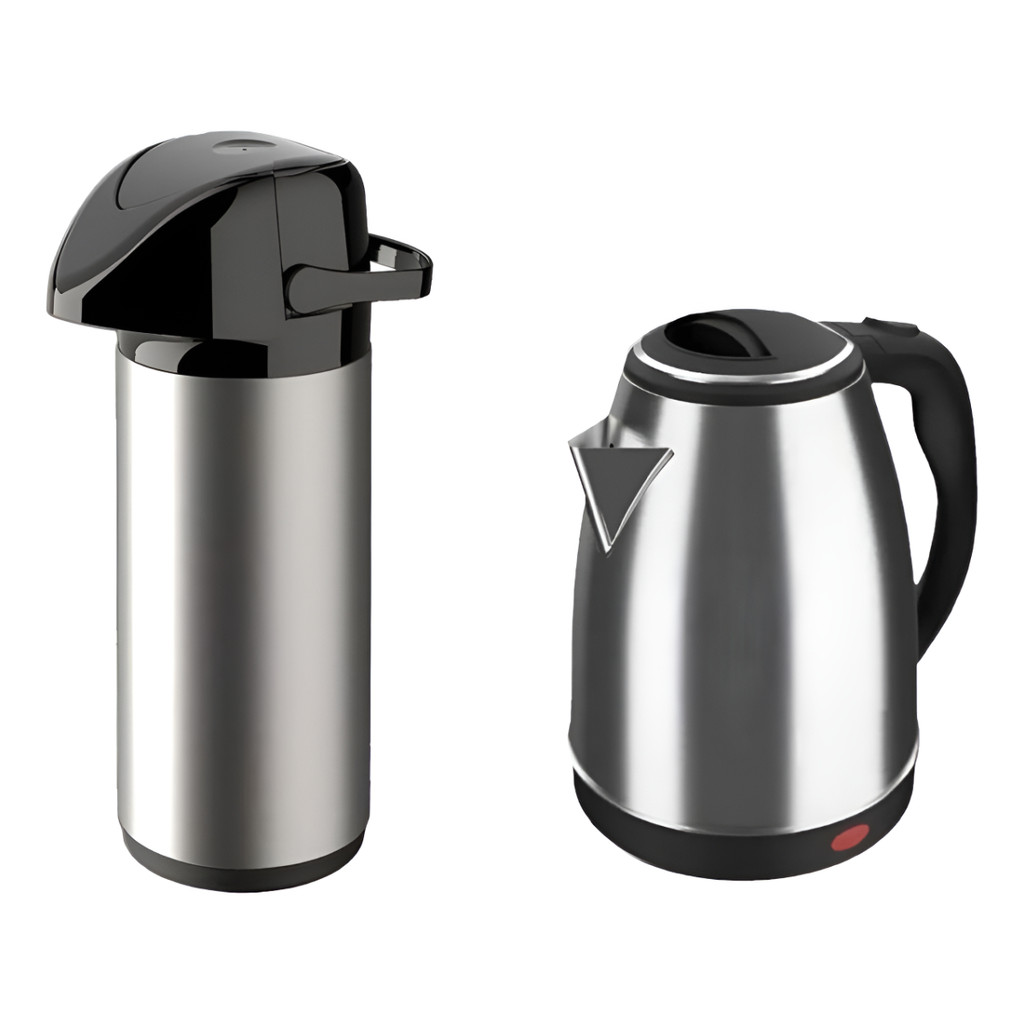 Kit Chaleira Jarra Elétrica 1,8l Garrafa Térmica Inox Verona 1,8