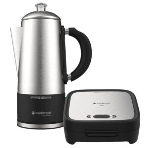 Kit Click Inox Cadence Sanduicheira e Cafeteira Italiana