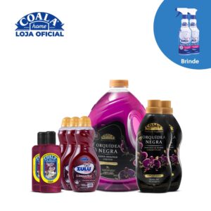 Kit Coala Mega Limpeza Perfumada Orquídea Negra 8 itens Brinde 2