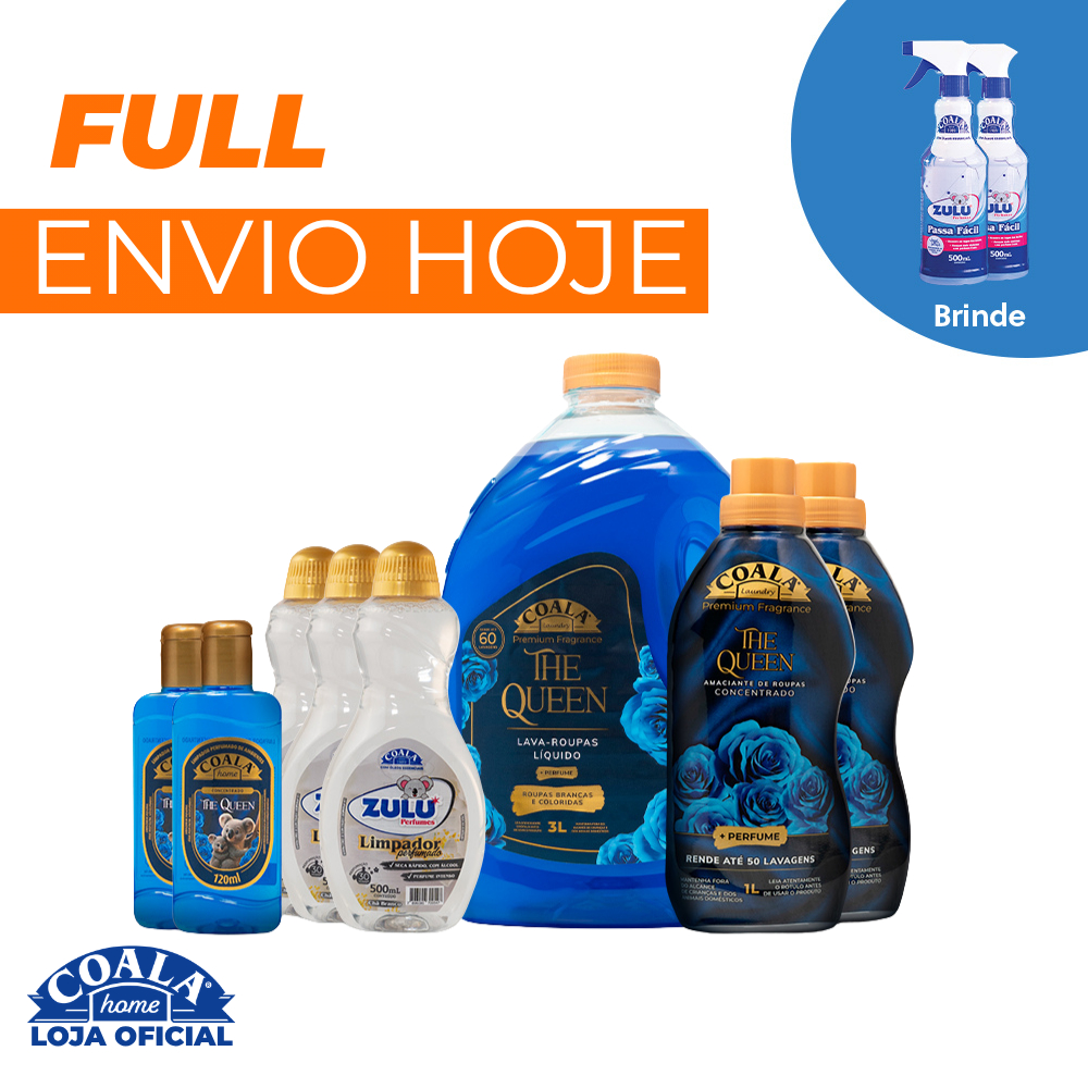 Kit Coala Mega Limpeza Perfumada The Queen Brinde 2 Passa Fácil Zulu