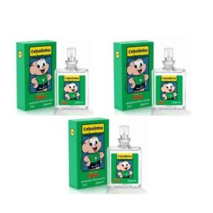 Kit Colônia Masculino Cebolinha 3 Unidades 25ml Perfume Infantil