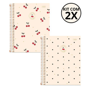 Kit Com 02 Cadernos 10 Matérias Universitário 160Fls-CADERSIL