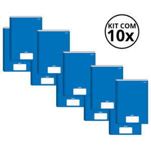 Kit Com 10 Caderno Brochura 80 Fls Pautado Capa Dura Stiff Kits:kit 04