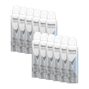 Kit com 12 Desodorantes Antitranspirantes Rexona Clinical Sem Perfume