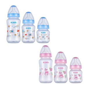 Kit com 3 Mamadeiras Big Natural Bico Universal 150 240 330ml 0-6m+