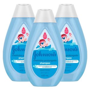 Kit com 3 Shampoos Johnsons Baby Cheirinho Prolongado 400ml
