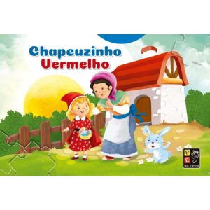 Kit com 4 Livro Quebra-cabeça Chapeuzinho Vermelho, Dinossauros, Os