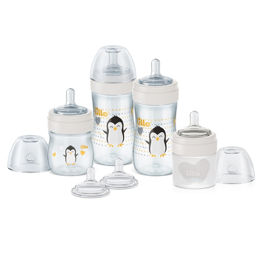 Kit com 4 Mamadeiras 2 Bicos Super Evolution Neutral Lillo