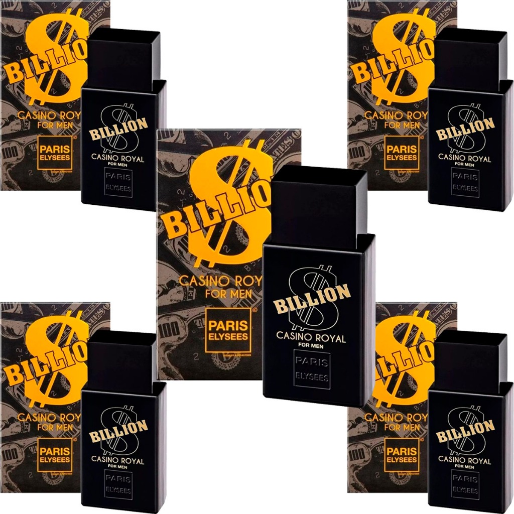 Kit Com 5 Perfumes Paris Elysees Billion Casino Royal 100ml