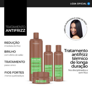 Kit completo antifrizz e pós quimica: Burix One 1L Kit Burix Care