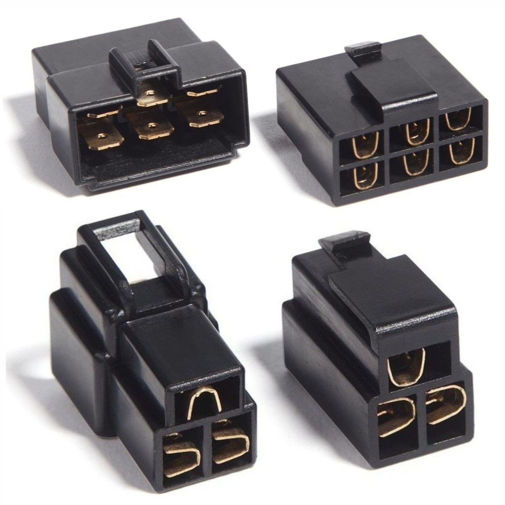 Kit Conector Technoise com Trava 6 Vias e 3 Vias para Chicote Som