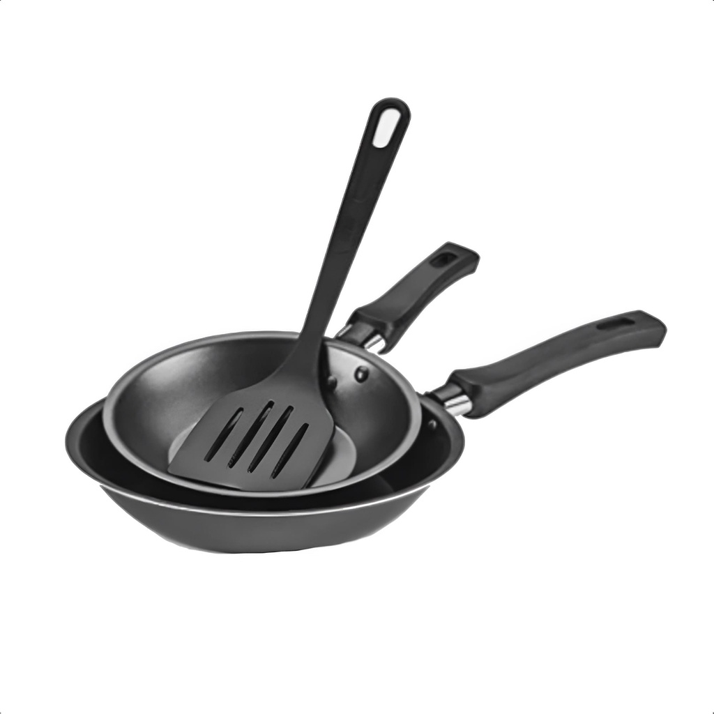 Kit Conjunto 2 Frigideiras Antiaderente com Espátula Revestimento — Cozinha e Utensílios