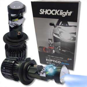 Kit Conversão Elíptico LED Nano H7 Projetor Mini Canhão Lâmpada 5000L