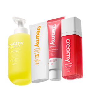 Kit Creamy Skincare Limpador Glicerinado Protetor Solar Retinal