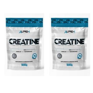 Kit Creatina 100% Pura 1kg Alpex Nutrition