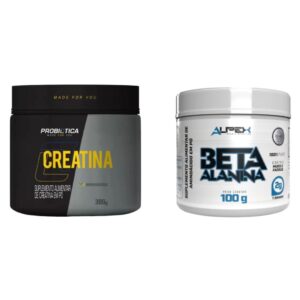Kit Creatina Probiótica 300g Beta Alanina Alpex 100g