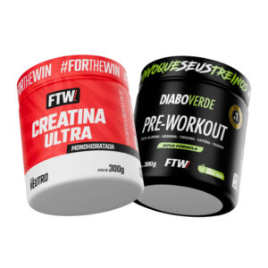 Kit Creatina Ultra Pote 300g Pré Treino Diabo Verde Pre-Workout 300g