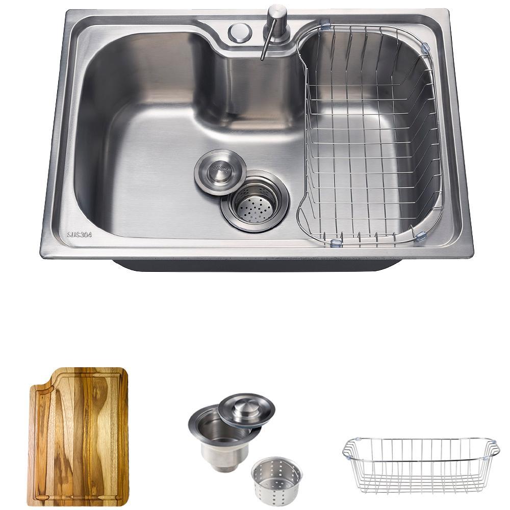 Kit Cuba p Cozinha Gourmet Pia Aço Inox 304 com Acessórios e Tábua de — Cozinha e Utensílios