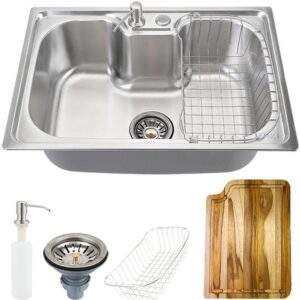Kit Cuba para Cozinha Pia com Acessórios Inox Carajás e Tábua de