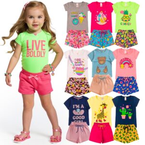 Kit de 6 ou 10 Peças Roupa Infantil Feminina Conjunto Infantil Menina