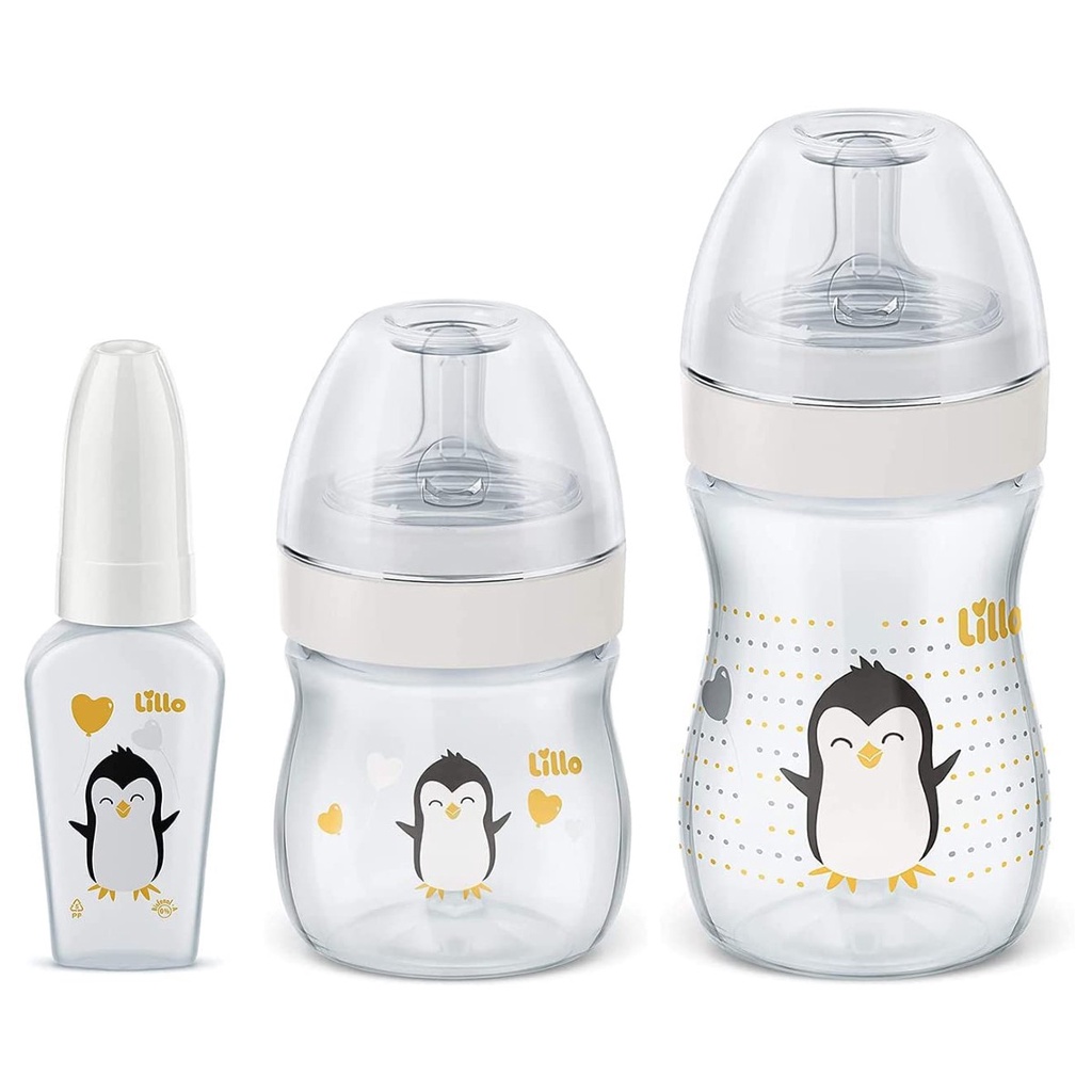 Kit de Mamadeira Primeiros Passos 50 150 240ml Neutro Lillo