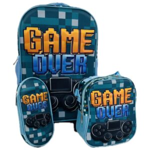 Kit De Mochila Escolar Infantil Game Com Lancheira E Estojo
