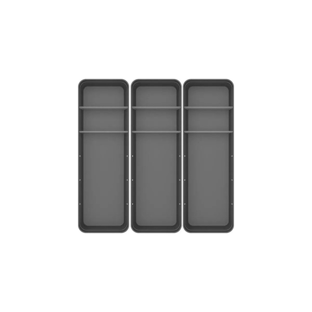 Kit de organizador de gavetas com 2 divisórias Ou 3 peças Linha Logic