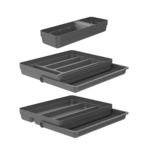 Kit de organizador de talheres, facas e utensílios Ou 3 peça Chumbo