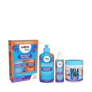 Kit Definição Natural Shampoo Creme Multifuncional, Óleo Sérum