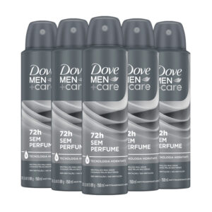 Kit Desodorante Aerosol Dove Men Sem Perfume 150ml 5 unidades