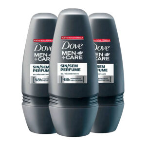 Kit Desodorante Roll On Dove Men Sem Perfume 50ml 3 unidades