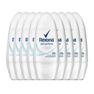 Kit Desodorante Roll On Rexona Sem Perfume 50ml 9 Unidades — Perfumes