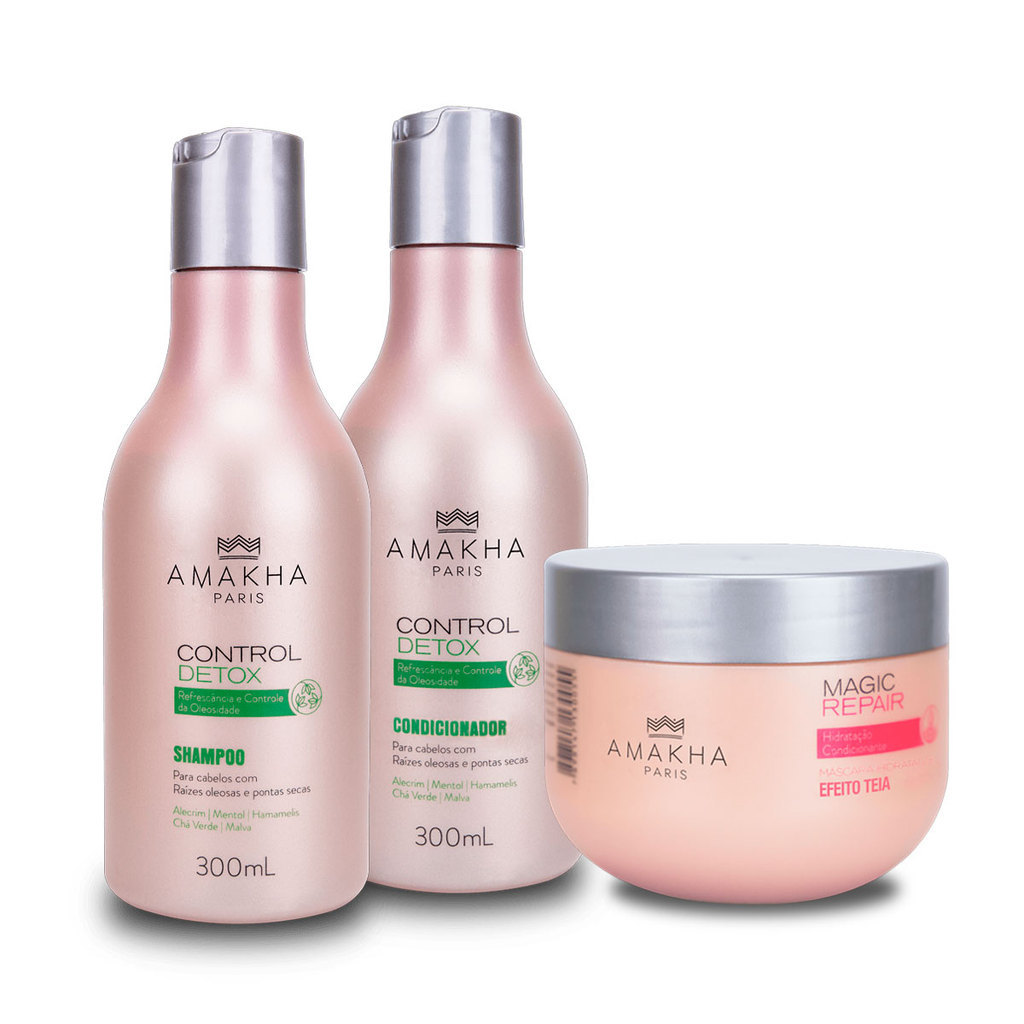 Kit Detox Shampoo e Condicionador Máscara Efeito Teia Magic Repair