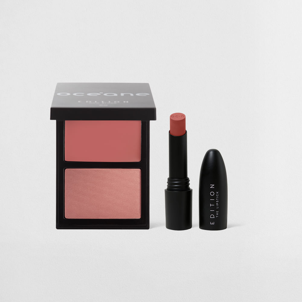 Kit Duo Blush Rosy Paint Batom Sienna Océane Edition