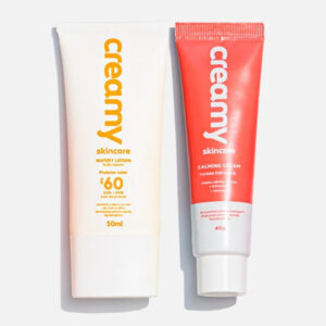 Kit Duo Protetor Solar Gel Creme Hidratante Facial Calming Cream