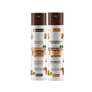 Kit Duo Shampoo 300ml Condicionador 300ml Explosão de Óleos Africanos