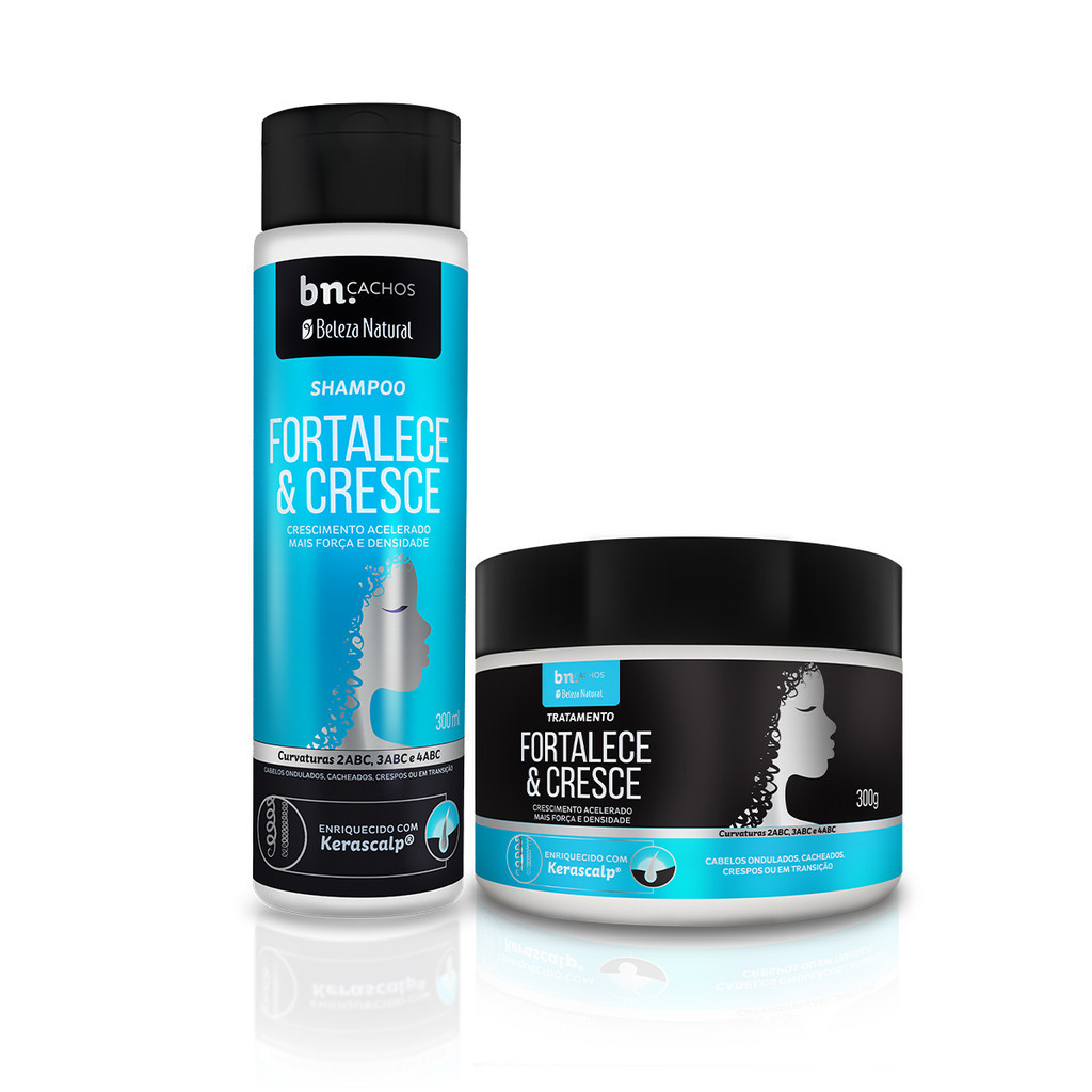 Kit Duo Shampoo Máscara de Tratamento Fortalece e Cresce bn.Cachos