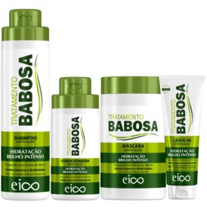 Kit Eico Babosa Shampoo 800ml Condicionador 450ml Máscara 1Kg