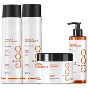Kit Eico Pro Força Crescimento Shampoo e Condicionador Mascara
