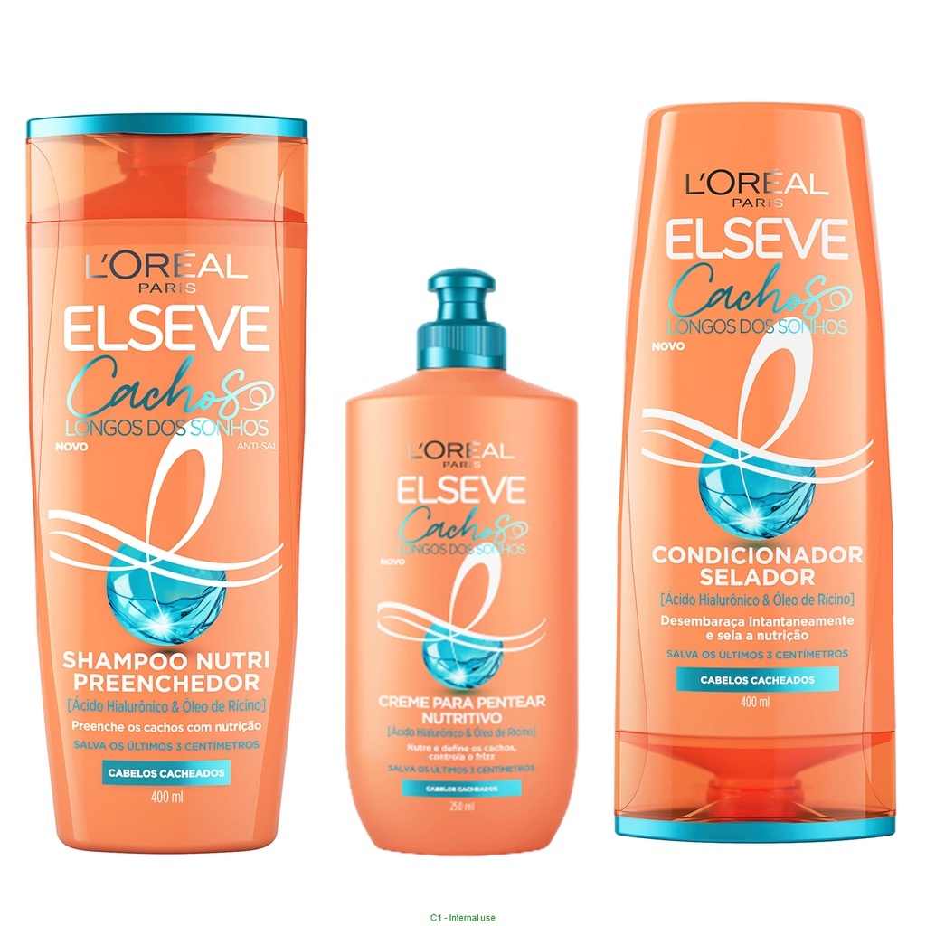 Kit Elseve Cachos dos Sonhos Shampoo 400 ml Condicionador 400 ml — Cabelos