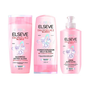 Kit Elseve Glycolic Gloss Shampoo Cond CR Pentear Loréal